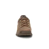 Zapatillas Caterpillar Threshold Hiker Low de cuero color marrón, con forro de malla de nylon, plantilla acolchada, entresuela de EVA y suela de goma.