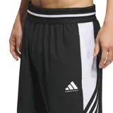 Short deportivo Adidas Crazy Lite negro con cintura elástica a rayas blancas y logo de Adidas Basketball en blanco. Confeccionado en poliéster reciclado y tecnología Climacool.