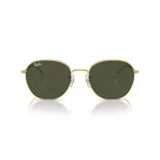 Lentes de sol Ray-Ban modelo RB 3809/55, con armazón dorado de metal y lentes verdes.