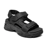 Sandalias negras Skechers Cali D'Lites 4.0 con plataforma, tiras ajustables con velcro y plantilla Yoga Foam.