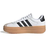 Championes Adidas VL Court Bold de mujer, color blanco con detalles en negro y beige.