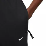 Pantalón de jogging negro de felpa con cintura elástica y logo Swoosh bordado en blanco.