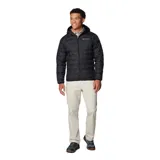 Campera de plumas Columbia Delta Ridge II Down, color negro, con capucha y forro termorreflectante Omni-Heat. Resistente al agua y con tecnología Heat Seal para mantener el calor.