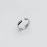 Anillo abierto de plata 925.