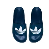 Ojotas Adidas Adilette Lite color azul con logo de la marca en blanco.