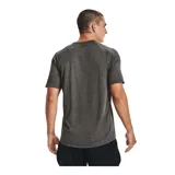 Remera deportiva Under Armour Tech 2.0 de hombre, color gris jaspeado con logo negro en el pecho.