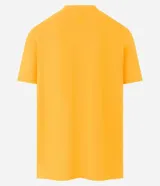 Remera amarilla de algodón con cuello redondo y mangas cortas. Estampado frontal con el logo de Kodak y un rollo de película.