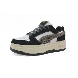 Zapatillas Puma Rebound Femme Low Animal, color blanco con detalles en negro y estampado animal print.