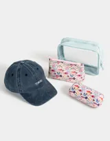 Estuche rígido para anteojos con estampado de motivos de viaje a Tokio, Japón.