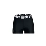 Short deportivo negro Under Armour Heat Gear Authentics, con cintura elástica blanca con logo de la marca.