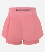 Bermuda deportiva de microfibra color blanco, corte runner con cintura elástica y forro interno.