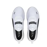 Championes Puma Anzarun Lite Slipon de mujer, color blanco con detalles en negro. Diseño slip-on con empeine de malla transpirable y suela amortiguada.