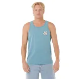 Musculosa celeste con logo de Rip Curl estampado en el pecho.