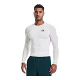 Remera de entrenamiento de manga larga, color negro, fabricada con tecnología HeatGear® para un ajuste ligero y transpirable.