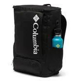 Mochila Columbia negra de 30 litros con tecnología Omni-Shield que repele la humedad y resiste las manchas. Cuenta con organización interna versátil, funda acolchada para laptop de hasta 13 pulgadas, bolsillos de seguridad externos e internos, panel trasero acolchado con espuma, correas de hombro contorneadas y acolchadas, correa de esternón ajustable, bolsillos laterales para botellas de agua y anillo en D.