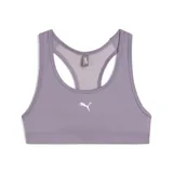 Top deportivo Puma 4 Keeps color lila con logo blanco estampado en el frente, espalda deportiva y breteles anchos.