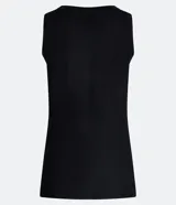 Musculosa verde oliva de punto texturizado, con breteles anchos y cuello redondo.