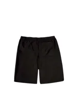 Short de baño color verde petróleo con cintura elástica.