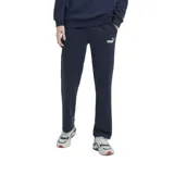 Pantalón de jogging azul marino de Puma, con logo blanco estampado en el muslo izquierdo. Confeccionado en tejido de punto de algodón y poliéster, con cintura elástica ajustable con cordón, bolsillos laterales y puños elásticos.