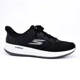 Championes deportivos Skechers Go Run Pulse 2.0, color negro con logo plateado en el lateral, capellada de malla transpirable, plantilla Goga Mat para mayor comodidad y suela Goodyear para mayor tracción.