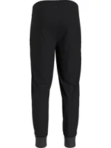 Pantalón de jogging negro de Calvin Klein, con cintura elástica, bolsillos laterales y logo en la pierna.