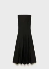 Bolso tote grande de cuero trenzado color negro, sin cierre.