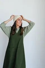 Gorro unisex tejido a mano en lana merino uruguaya, color natural.