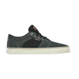 Zapatillas de lona en color verde oscuro con paneles laterales en negro y suela de goma.