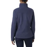 Campera Columbia de microfibra color azul con cierre frontal completo, cuello alto y bolsillos laterales con cierre.