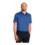 Remera polo Under Armour Matchplay para hombre, color gris jaspeado con logo negro en el pecho.
