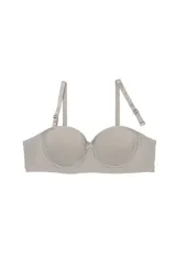 Soutien color lila con breteles regulables y moño decorativo en el centro.