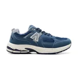 Championes deportivos American Sport, color azul con detalles en blanco y gris. Confeccionados en materiales sintéticos y malla.