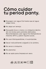 Bombacha vedetina clásica color negro, diseñada para usar durante el período menstrual.