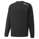 Buzo negro con diseño minimalista, cuello redondo y ajuste cómodo.