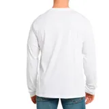 Remera de hombre de manga larga color blanco con el logotipo de CAT estampado en el pecho.
