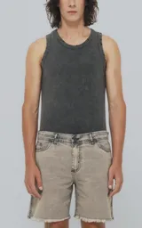 Musculosa gris de morley con corte slim fit.