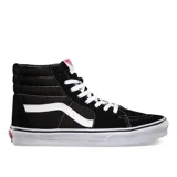 Championes Sk8-Hi de Vans, color negro con detalles en blanco y cierre de cordones.