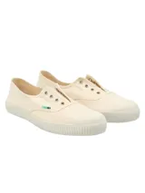 Zapatillas Natural World modelo Greece, color verde agua, sin cordones, fabricadas en España con algodón orgánico y suela de goma.