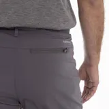 Pantalón largo desmontable color gris, con cinturón ajustable, bolsillos laterales y trasero con cierre.