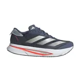Championes de running Adidas Adizero SL 2, color azul marino con detalles plateados y suela blanca con detalles en naranja.