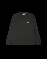 Remera de manga larga color negro con cuello redondo y logo Obey bordado en blanco en el pecho.