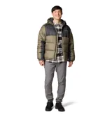Campera puffer Columbia Pike Lake II Hooded, color negro, con capucha ajustable, tecnología Omni-Heat reflectante, aislamiento de poliéster reciclado, bolsillos con cierre y puños ajustables.