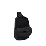 Bolso bandolera Nike Aura unisex color negro con logo blanco estampado.