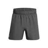 Short deportivo Under Armour Tech Woven de hombre, color gris, con cintura elástica y logo estampado en la pierna izquierda.