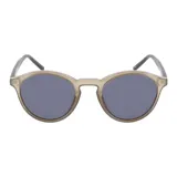 Lentes de sol INVU modelo IB22536C, con montura redonda color gris y lentes polarizadas negras.