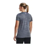 Remera deportiva Under Armour Tech Tiger, color gris con logo en el pecho.