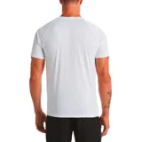 Remera de natación Nike Hydroguard de manga corta, color blanco con logo negro en el pecho.