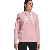 Canguro Under Armour de mujer, color gris con logo negro estampado en el pecho. Confeccionado en tejido Fleece ligero, cómodo y suave por dentro.
