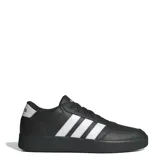 Championes Adidas Breaknet 3.0 de cuero sintético negro con las tres tiras blancas en los laterales y suela de goma.