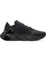 Championes Under Armour Halo Trainer, color negro, con detalles plateados y suela texturizada.